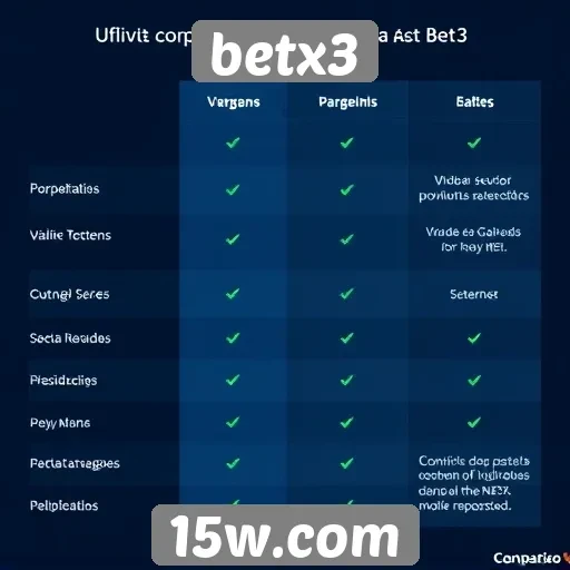 Comparativo entre Betx3 e plataformas concorrentes